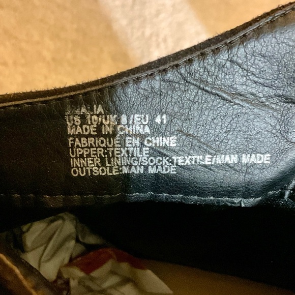 JUSTFAB BLACK & BROWN Western Style Loana Faux Suede Stacked Heel BootS. Sz-10 - Picture 4 of 11